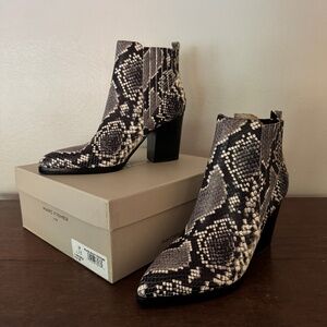 Marc Fisher - Avla Snakeskin Ankle Boots *LIKE NEW*